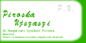 piroska ujszaszi business card