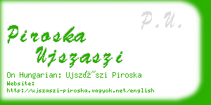 piroska ujszaszi business card